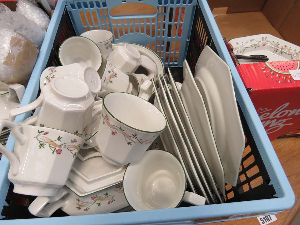 3 boxes containing Eternal Beau patterned crockery - Image 3 of 4