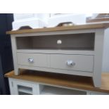 Hampshire Grey Painted Oak Coffee Table With Drawers (129)