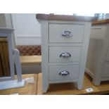 Chester White Painted Oak Large Bedside Table (13)