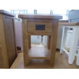 Rustic Oak 1 Drawer Small Lamp Table (39)