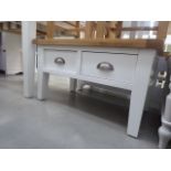 Hampshire White Painted Oak Coffee Table With Drawers (54)