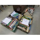 4 boxes containing art reference books, antique guides, autobiographies and reference books