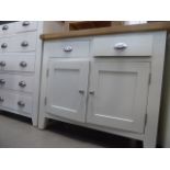 Suffolk White Painted Oak 2 Door Small Sideboard (82)