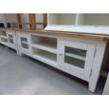 Hampshire White Painted Oak Extra Large TV Unit (116)