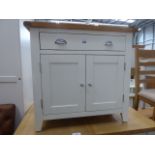 Chester White Painted Oak 2 Door Small Sideboard (75)