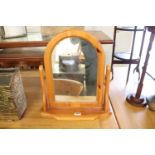 Modern pine dressing table mirror