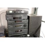 (11) Sony hifi system with pair of speakers