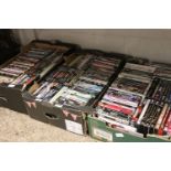 3 crates of various DVDs