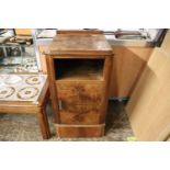 (2077) Walnut single door pot cupboard