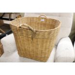 Wicker log basket