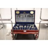 Cased set of Viners cutlery