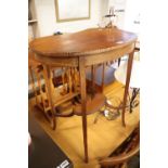 Edwardian inlaid kidney shaped table