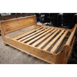 Modern pine emperor size bed frame