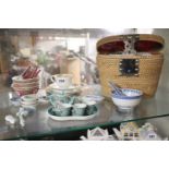 (2118) Noritake cup and saucer with 4 side plates and quantity of Oriental tourist ceramic pieces