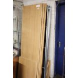 (2111) Light oak effect flat pack wardrobe