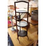 Mahogany effect cake stand