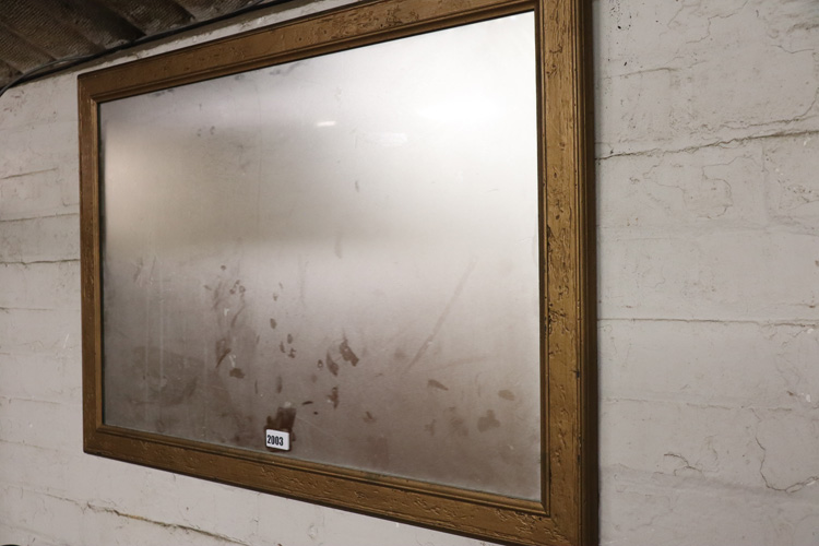 Gilt framed rectangular wall mirror