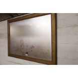 Gilt framed rectangular wall mirror