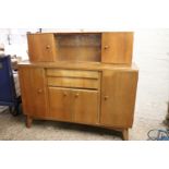 (2103) Mid century Nathan sideboard with BS1960 kite mark and gallery storage section over