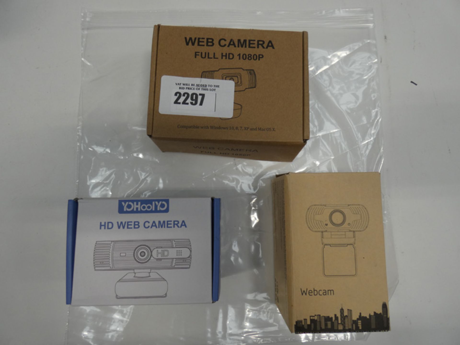 3x HD webcams
