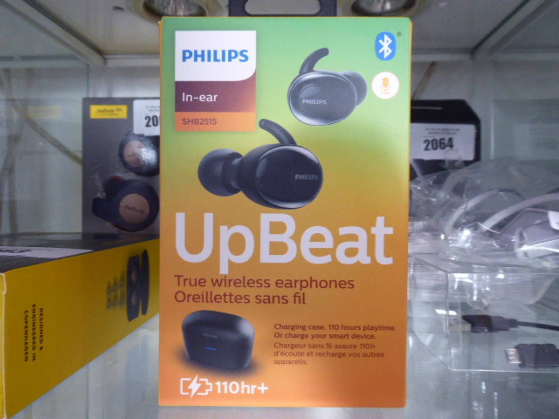 Philips Up Beat wireless earbuds with charging case and box - Image 3 of 3