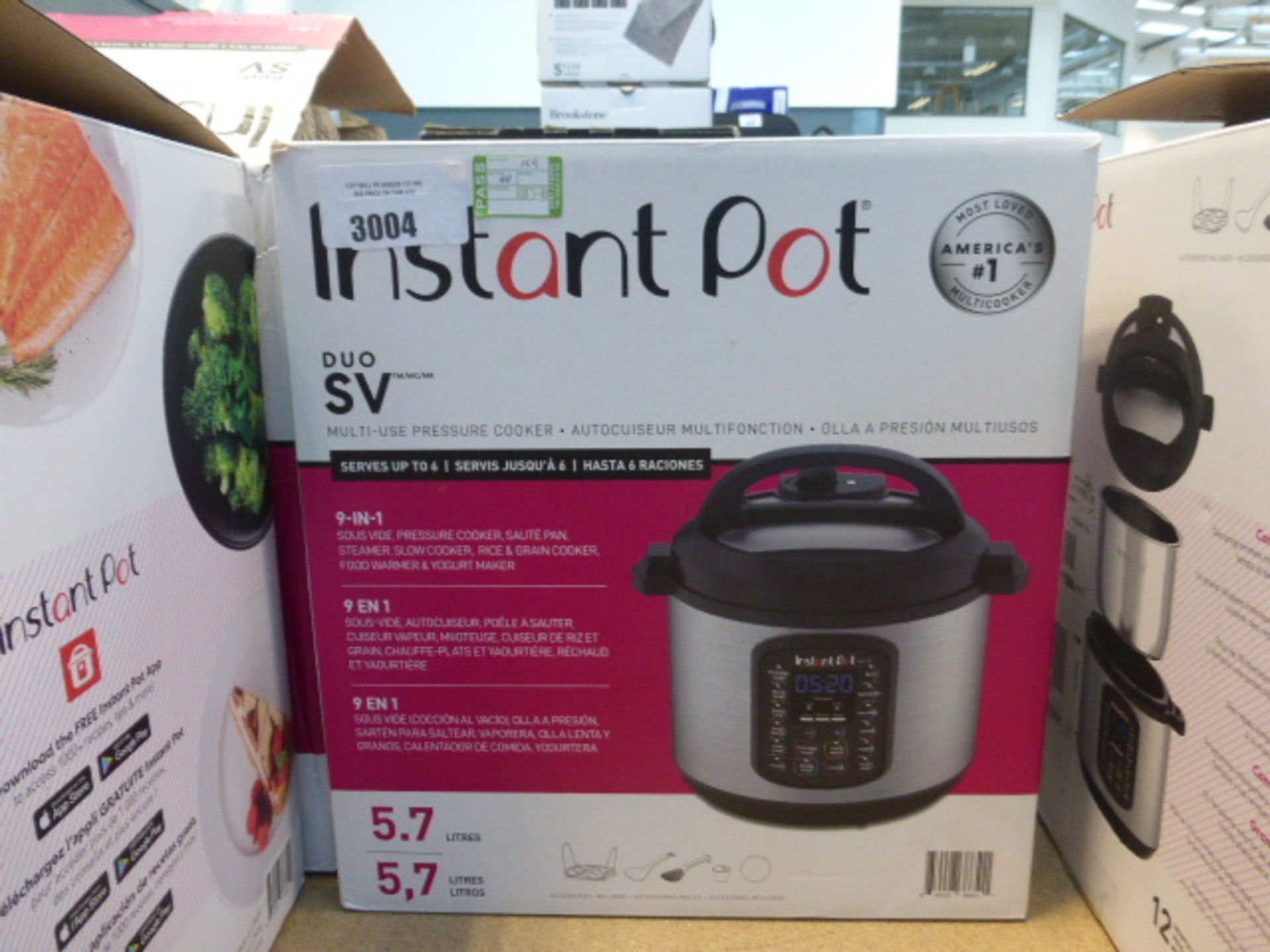 A boxed Instant Pot Multi Use pressure cooker