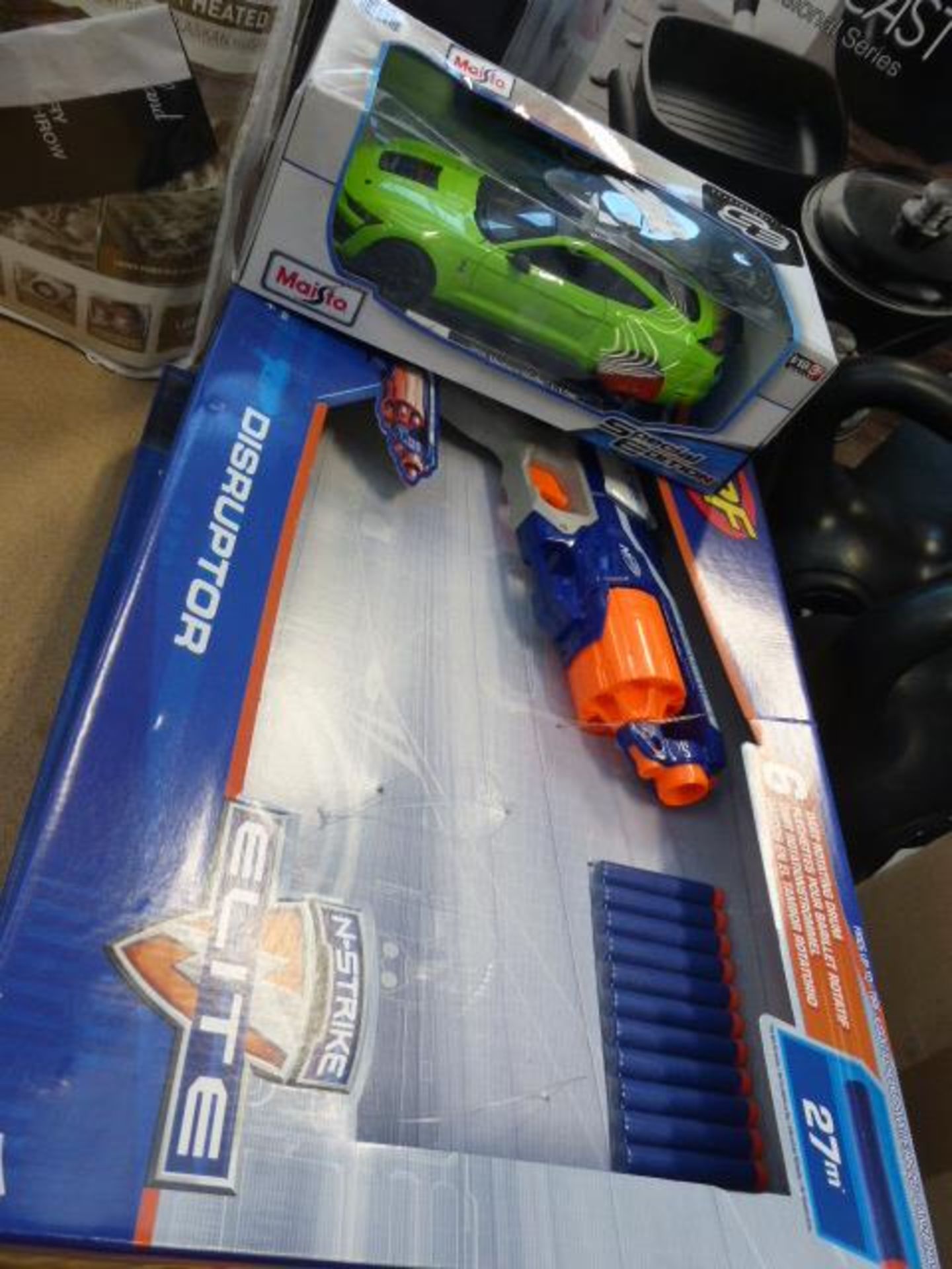 3 gun sets, plus a small box containing: Lego, Power Man Robot, model car etc - Image 4 of 4