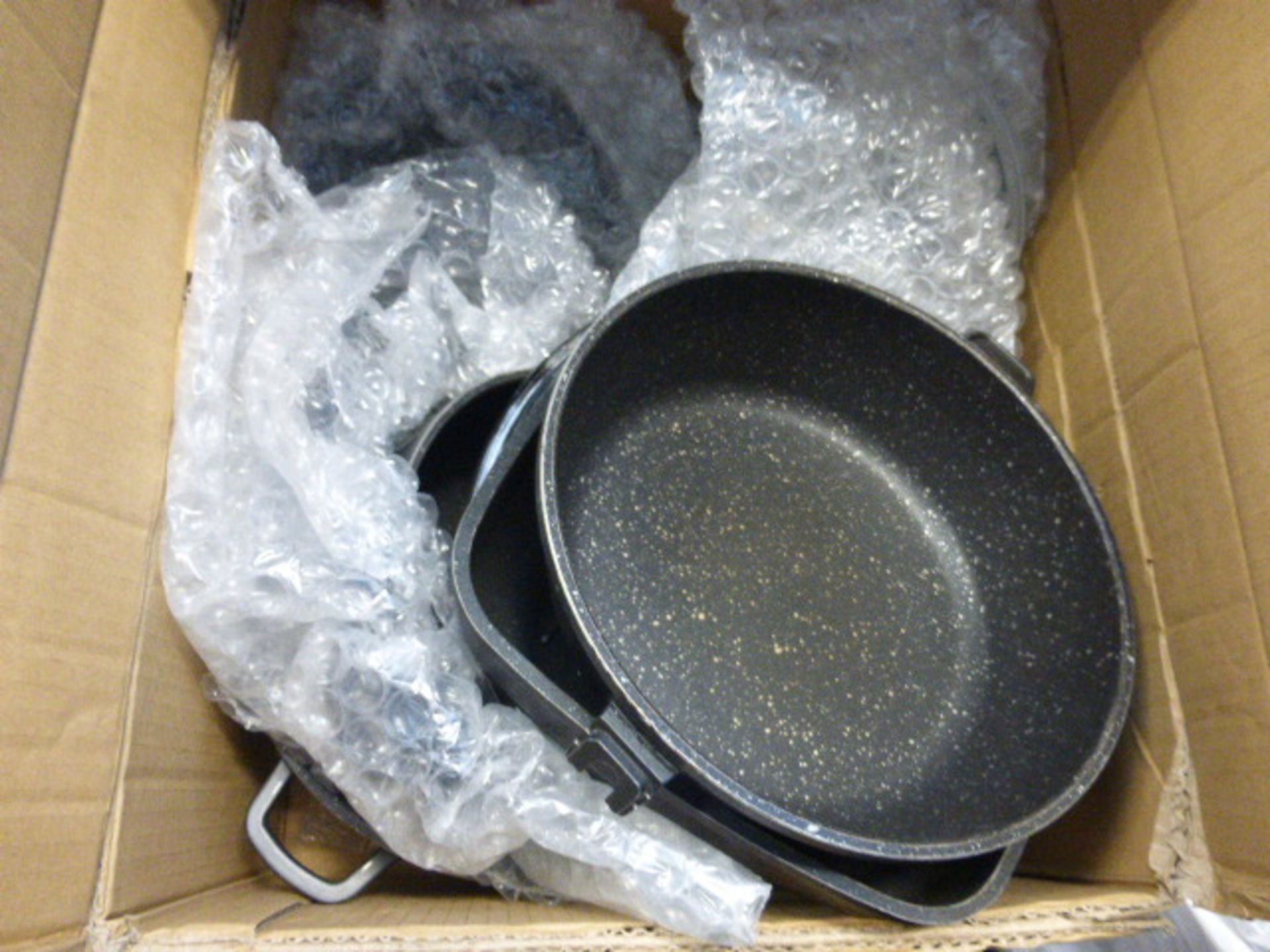 Boxed Kirkland stainless steel cookware set (used)
