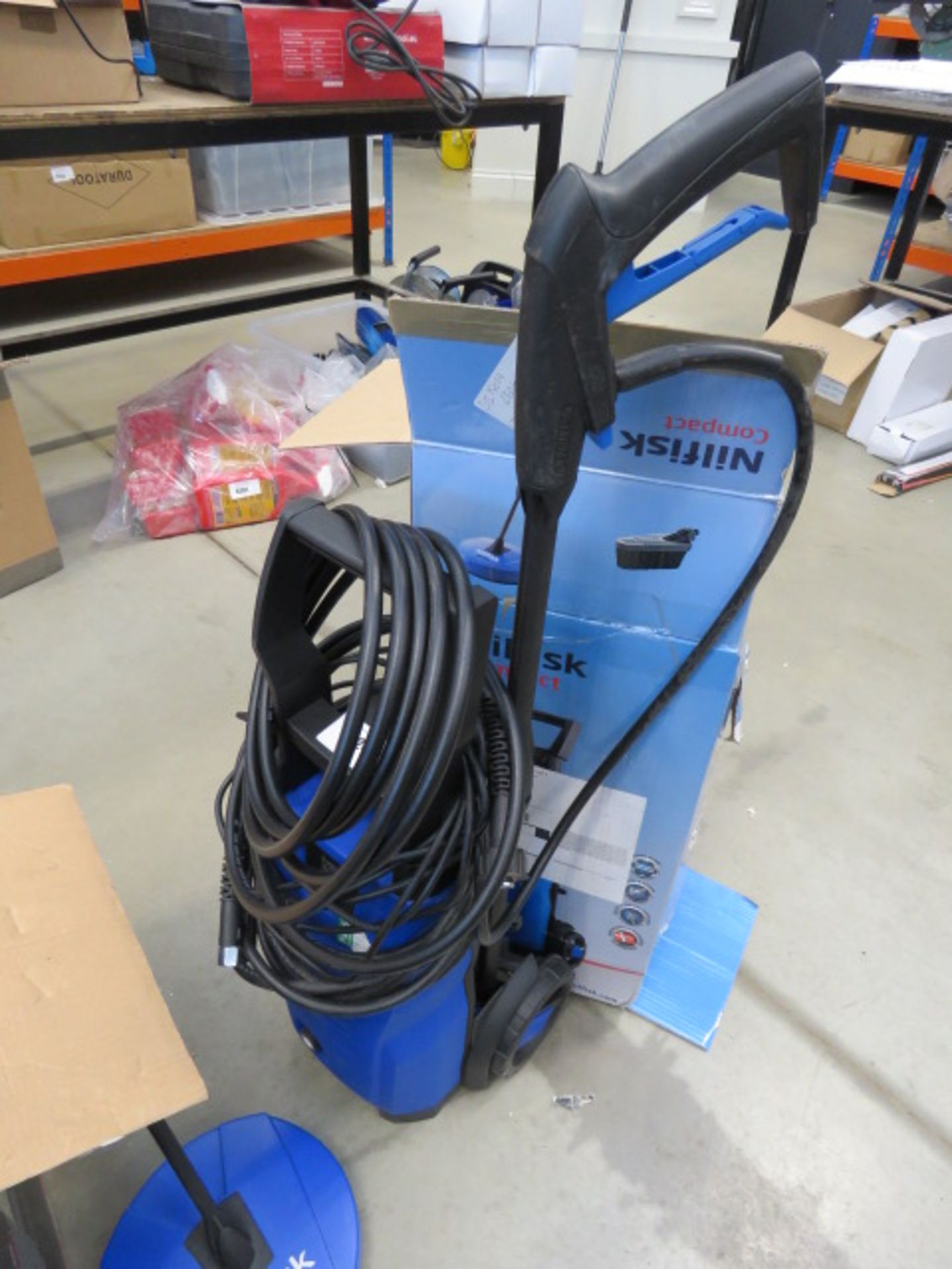 4230 Small Nilfisk pressure washer with patio cleaning head