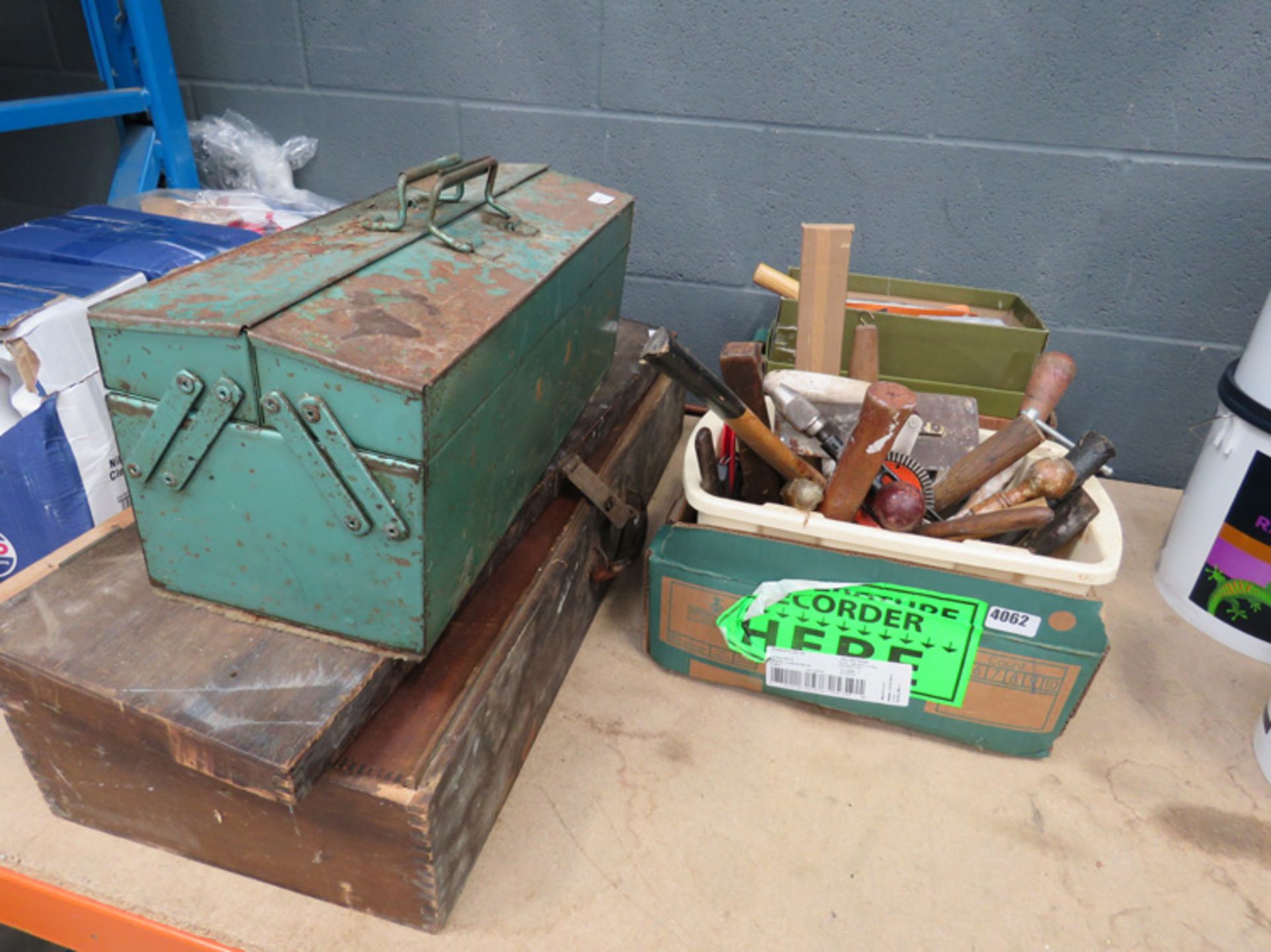 3 assorted toolboxes of assorted tools