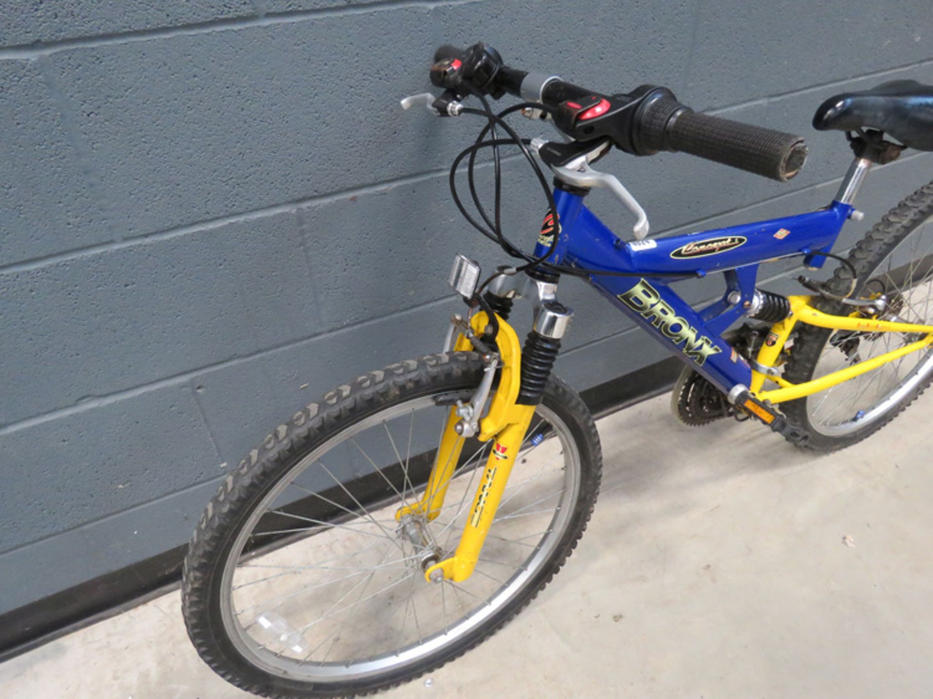 Bronx blue and yellow suspension mountain bike - Image 2 of 3