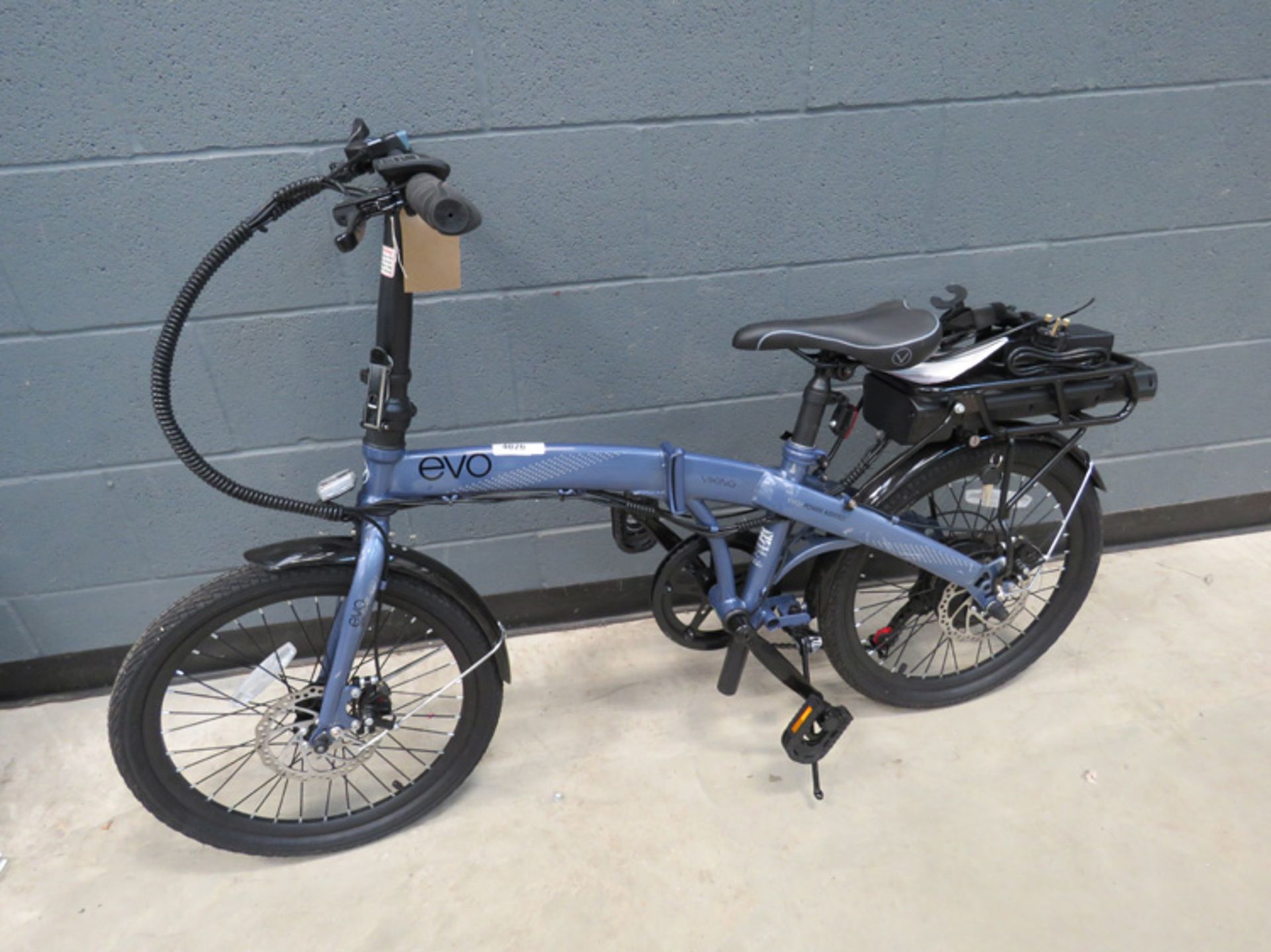 Evo foldup electric bike complete with battery, charger and key