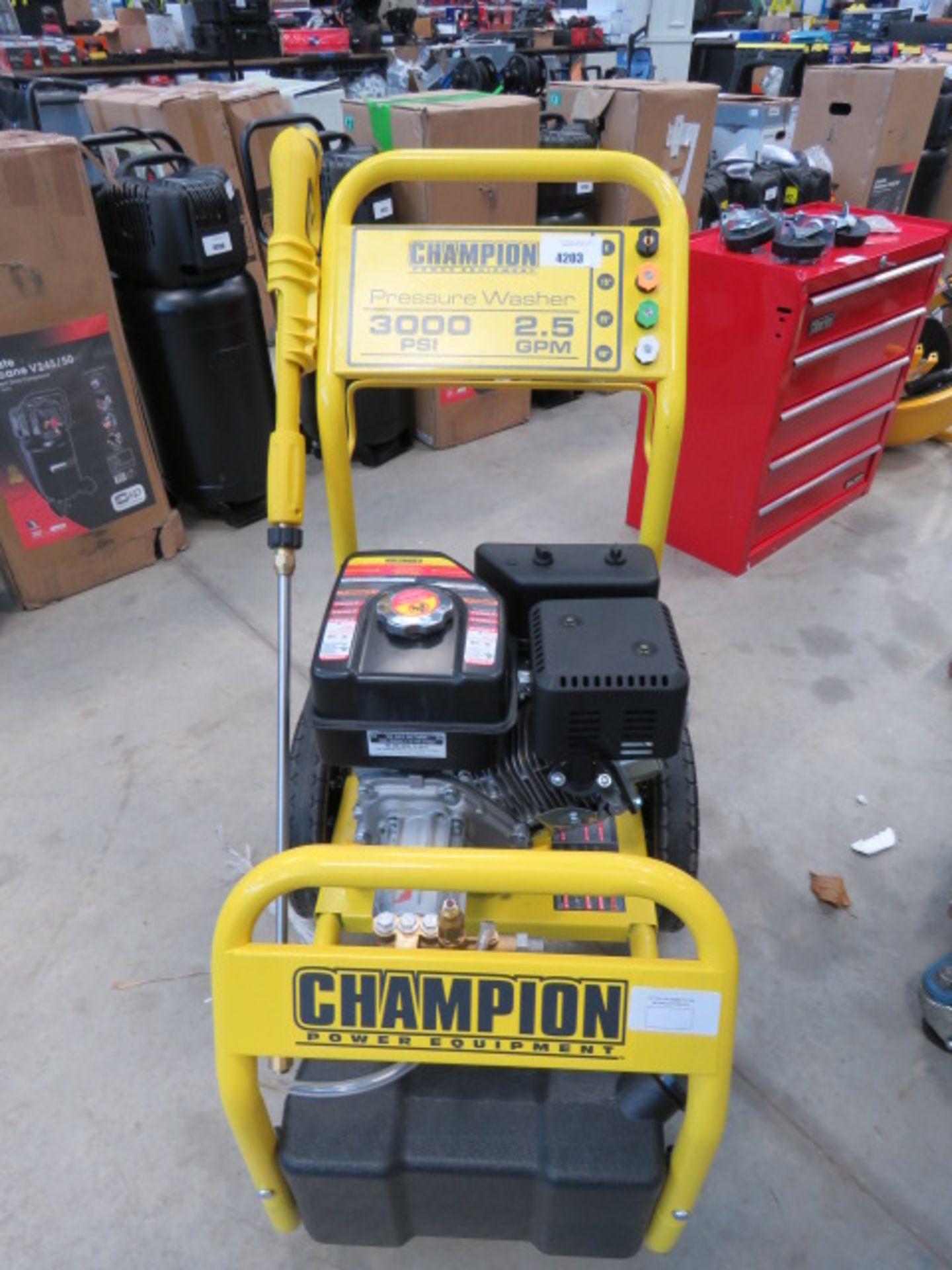 4198 Champion petrol powered pressure washer (no hose)