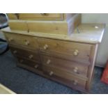 Modern pine 6 drawer bedroom chest