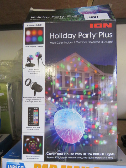 Boxed Ion Holiday outdoor projector