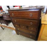 Mahogany effect Stag chest of 7 drawers