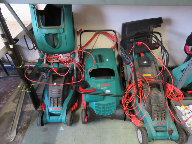 4 Bosch electric lawnmowers