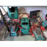 4 Bosch electric lawnmowers