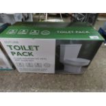 Boxed Outline toilet pack, close coupled WC with soft close seat