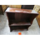 Mahogany open fronted slim dresser top