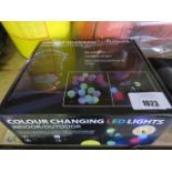 Boxed set of colour changing LED Christmas lights