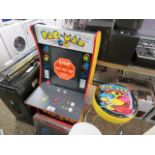 1 Up Pac Man arcade game with matching stool