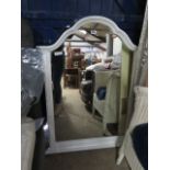 Over mantle mirror with white painted frame