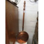 Copper bed warming pan