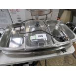 Gormet stainless steel food warming tray