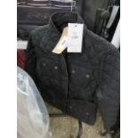 2290 - Harvey & Jones black quilted jacket size 10
