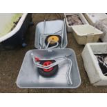 2 flatpack part galvanised wheelbarrows