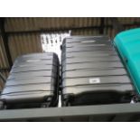 2pc Samsonite hard shell luggage case set in grey