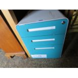 Modern 3 drawer filing unit, no key