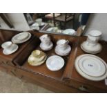 Various part tea services including Wedgewood, Duchess, Royal Doulton Almond Willow and others